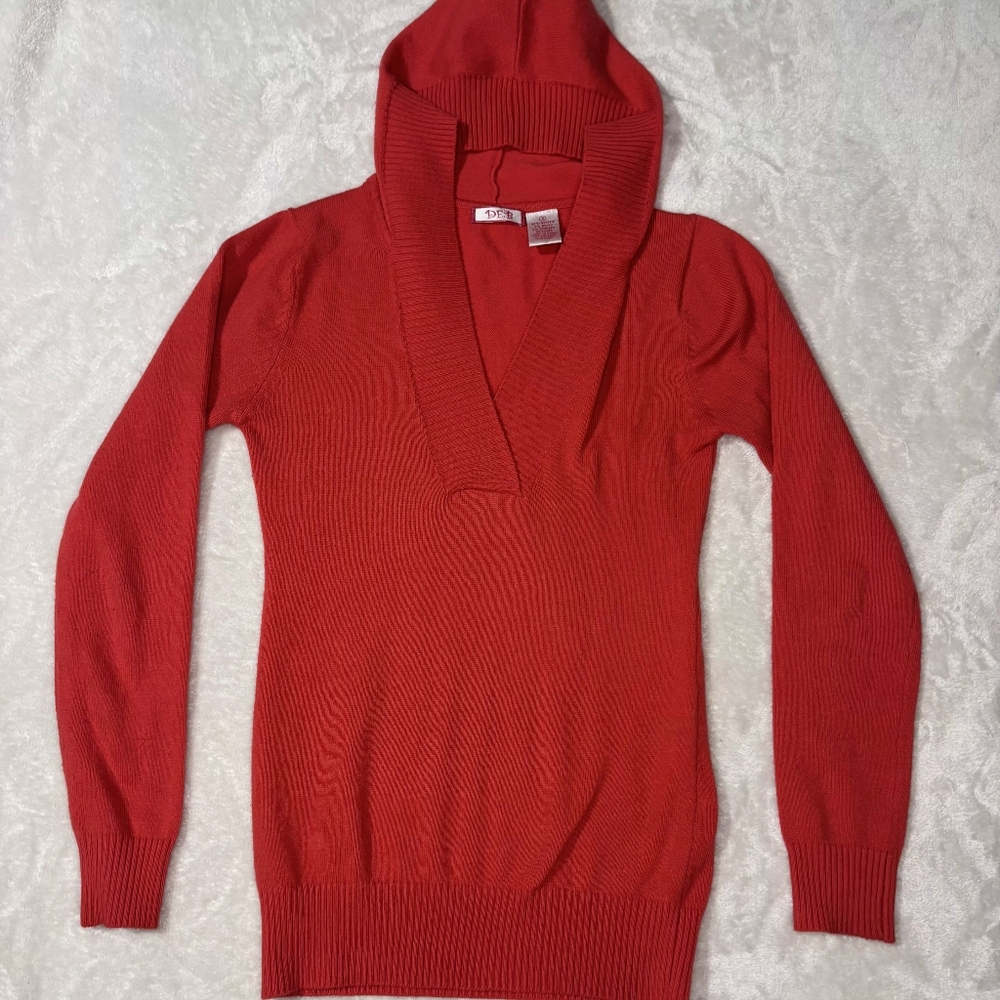 Vintage Deb red hooded sweater